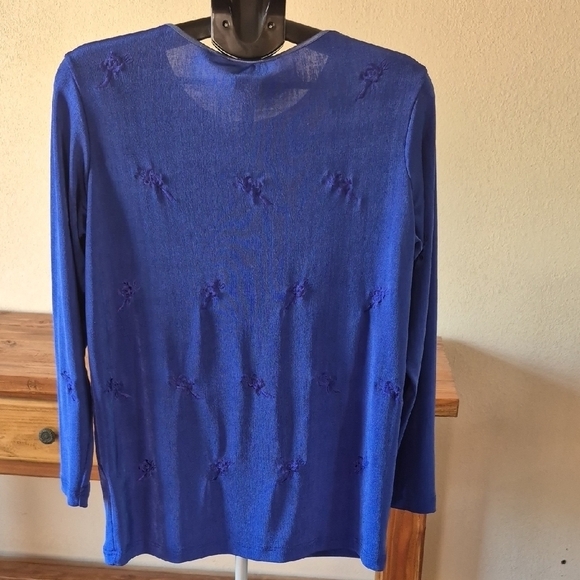 Together Vibrant Blue Blouse with Long Sleeves - Picture 5 of 5